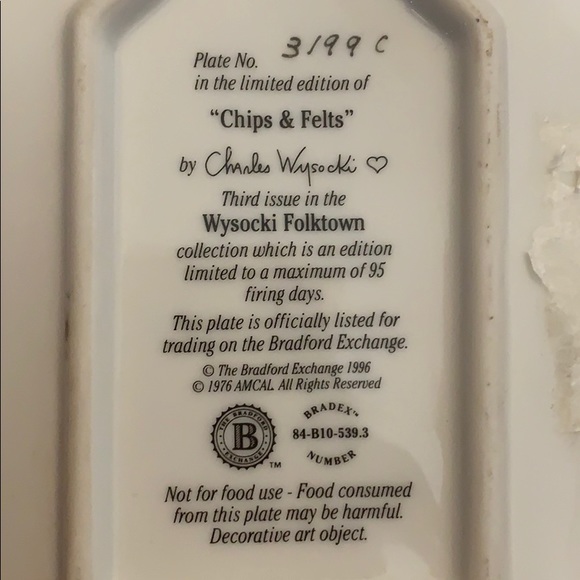 VINTAGE Charles Wysocki Artistic Designs PLATES - Picture 6 of 6